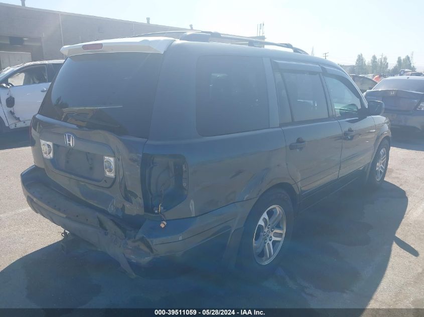 2004 Honda Pilot Exl VIN: 2HKYF18574H596644 Lot: 39511059