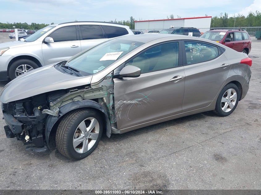 2013 Hyundai Elantra Gls VIN: 5NPDH4AE6DH244269 Lot: 39511093