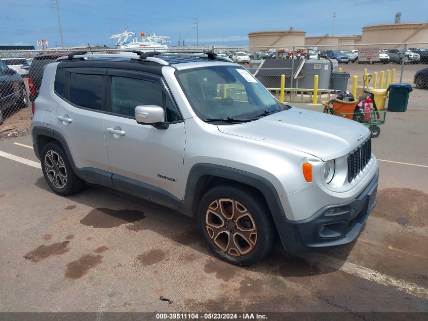 2016 Jeep Renegade Limited VIN: ZACCJADT7GPC85224 Lot: 39511104