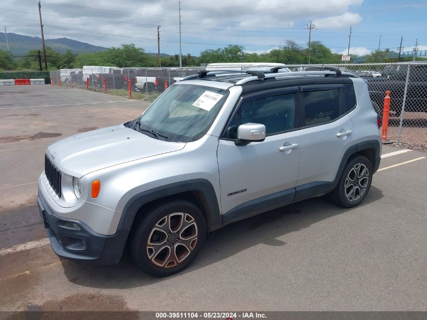 2016 Jeep Renegade Limited VIN: ZACCJADT7GPC85224 Lot: 39511104