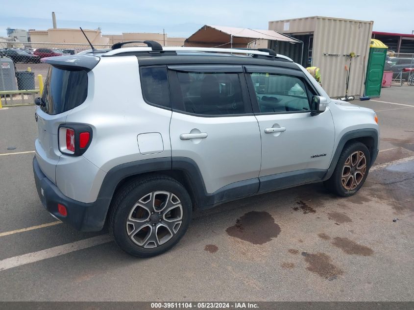 2016 Jeep Renegade Limited VIN: ZACCJADT7GPC85224 Lot: 39511104