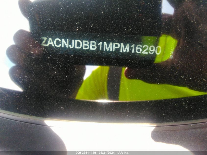 2021 Jeep Renegade Latitude 4X4 VIN: ZACNJDBB1MPM16290 Lot: 39511149