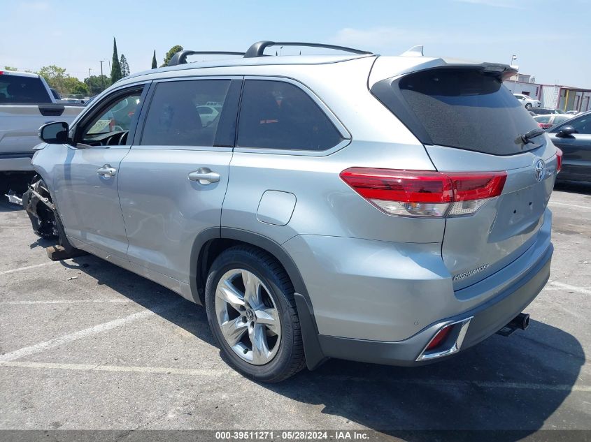 2019 Toyota Highlander Limited VIN: 5TDDZRFH0KS927492 Lot: 39511271