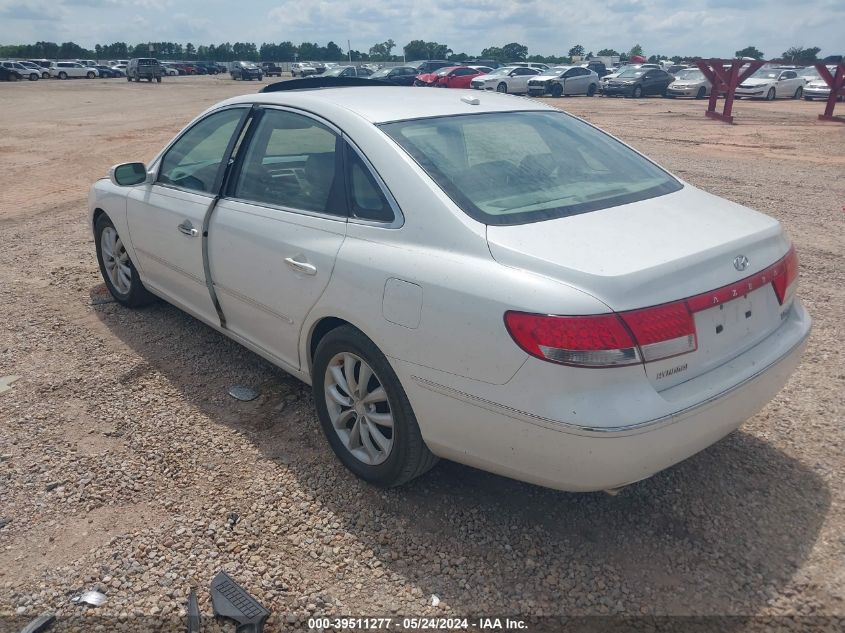 2007 Hyundai Azera Limited/Se VIN: KMHFC46FX7A222856 Lot: 39511277