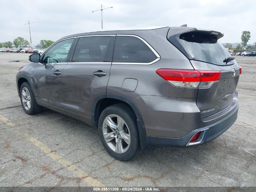 2019 Toyota Highlander Limited VIN: 5TDYZRFHXKS289379 Lot: 39511309