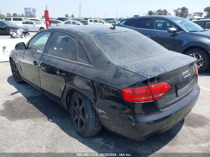 2009 Audi A4 2.0T Premium VIN: WAULF78K19N031023 Lot: 39511319