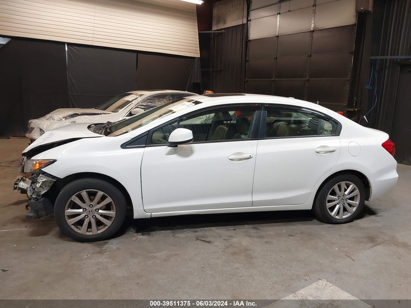 2012 Honda Civic Ex-L VIN: 2HGFB2F95CH525630 Lot: 39511375