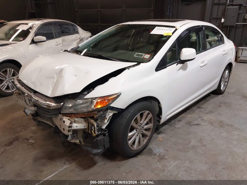 2012 Honda Civic Ex-L VIN: 2HGFB2F95CH525630 Lot: 39511375