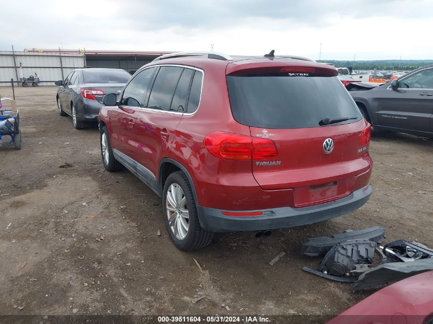 2014 Volkswagen Tiguan Sel VIN: WVGAV3AX6EW087115 Lot: 39511604