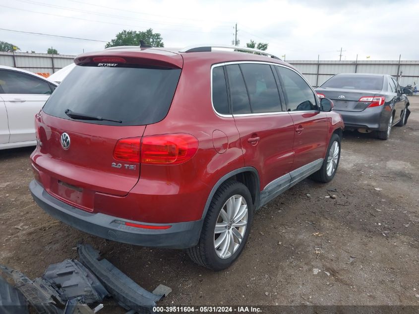 2014 Volkswagen Tiguan Sel VIN: WVGAV3AX6EW087115 Lot: 39511604