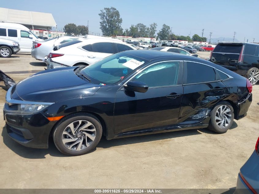 2018 Honda Civic Ex VIN: 2HGFC2F74JH543710 Lot: 39511625