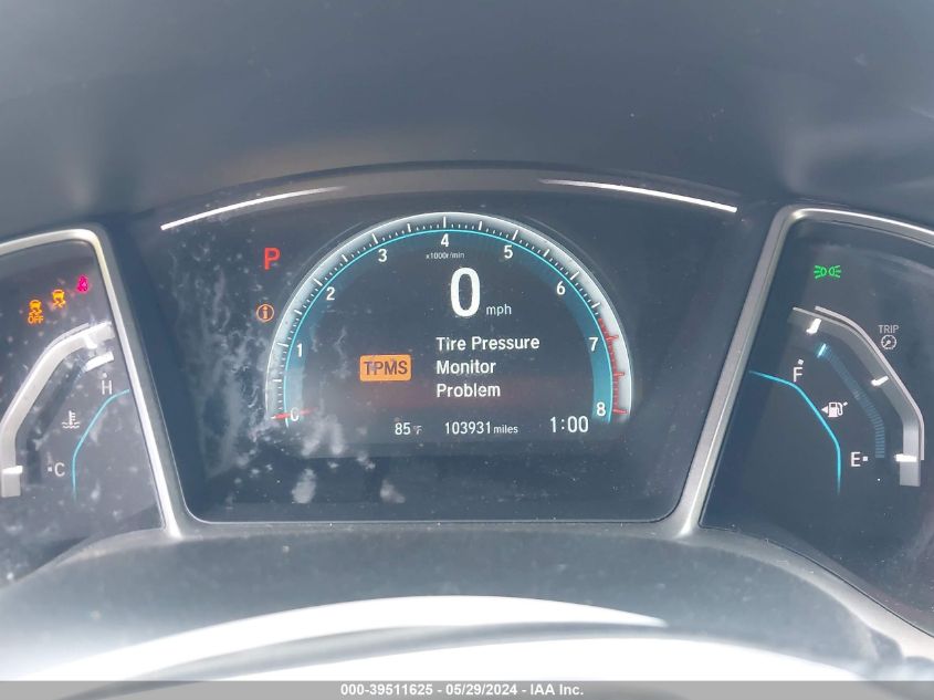 2018 Honda Civic Ex VIN: 2HGFC2F74JH543710 Lot: 39511625