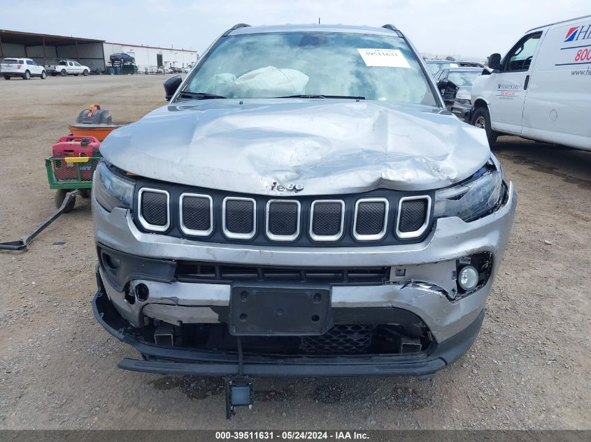 2022 Jeep Compass Latitude 4X4 VIN: 3C4NJDBB1NT125124 Lot: 39511631