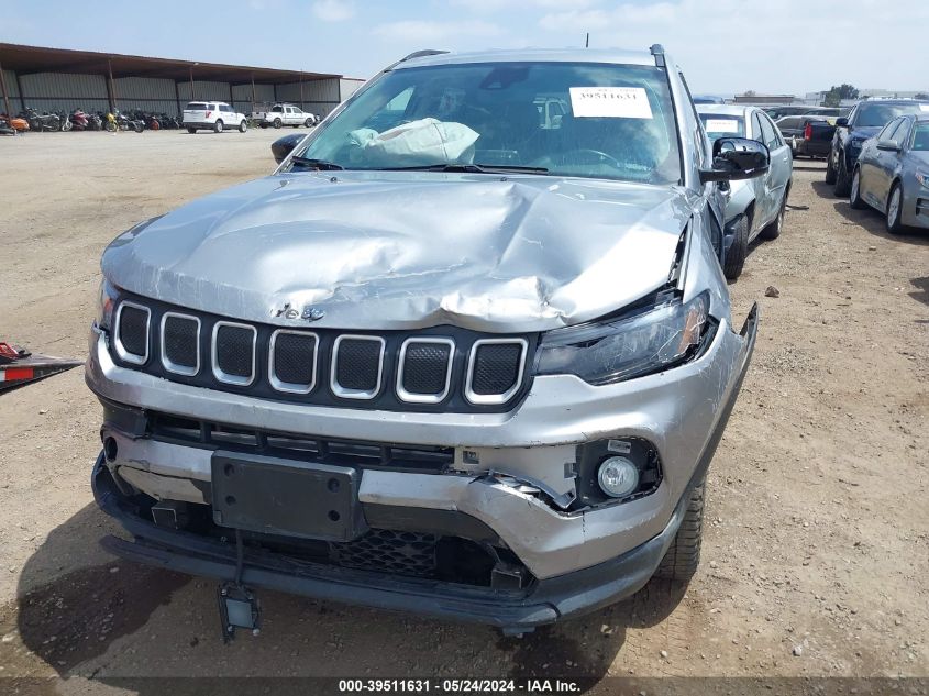 2022 Jeep Compass Latitude 4X4 VIN: 3C4NJDBB1NT125124 Lot: 39511631