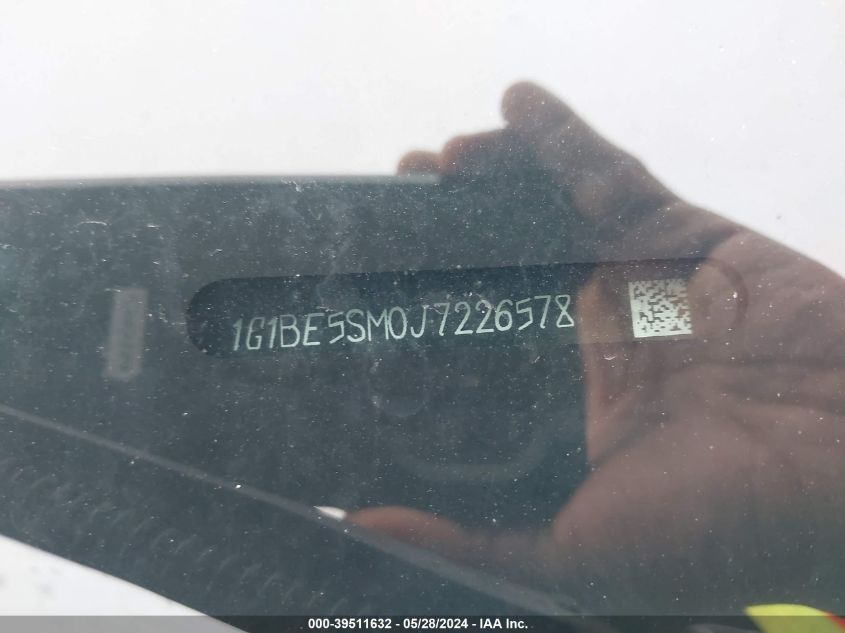 2018 Chevrolet Cruze Lt Auto VIN: 1G1BE5SM0J7226578 Lot: 39511632