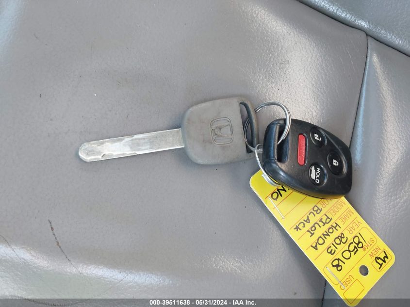 2013 Honda Pilot Ex-L VIN: 5FNYF4H55DB075535 Lot: 39511638