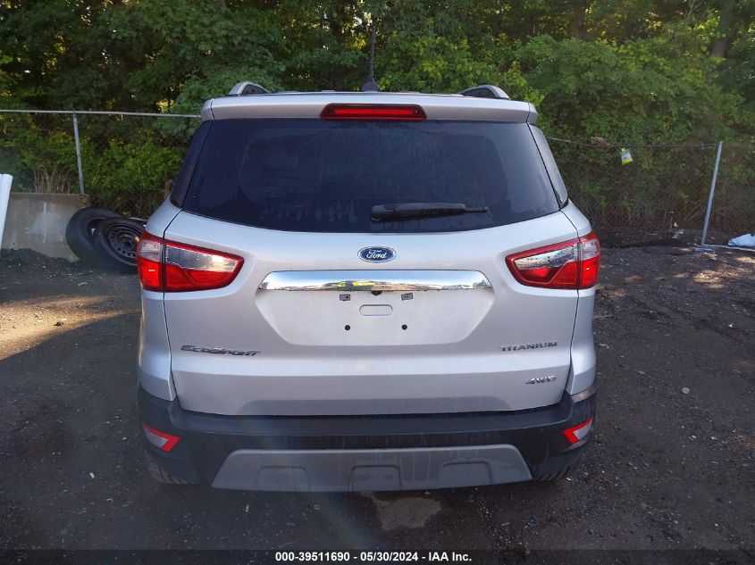 2020 Ford Ecosport Titanium VIN: MAJ6S3KL8LC328563 Lot: 39511690