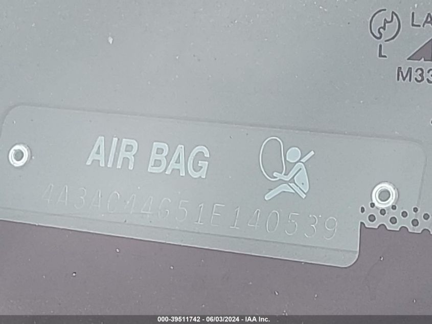 2001 Mitsubishi Eclipse Gs VIN: 4A3AC44G51E140539 Lot: 39511742