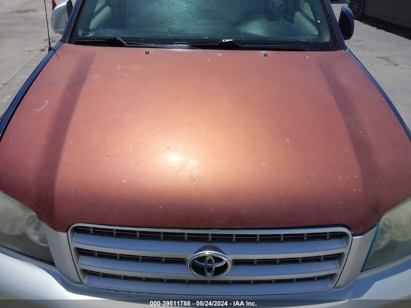 2003 Toyota Highlander V6 VIN: JTEHF21A630136993 Lot: 39511788