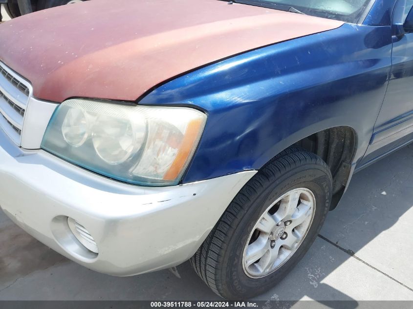 2003 Toyota Highlander V6 VIN: JTEHF21A630136993 Lot: 39511788