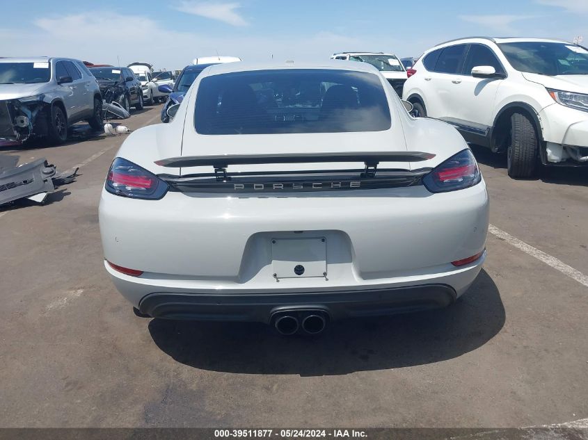 2019 Porsche 718 Cayman VIN: WP0AA2A89KS261264 Lot: 39511877