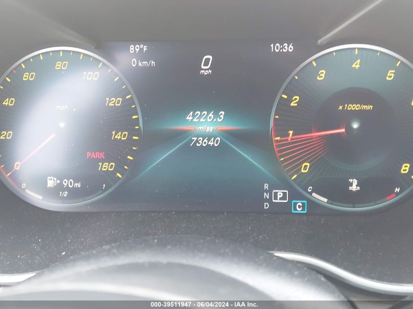 2019 Mercedes-Benz C 300 VIN: 55SWF8DB6KU309574 Lot: 39511947