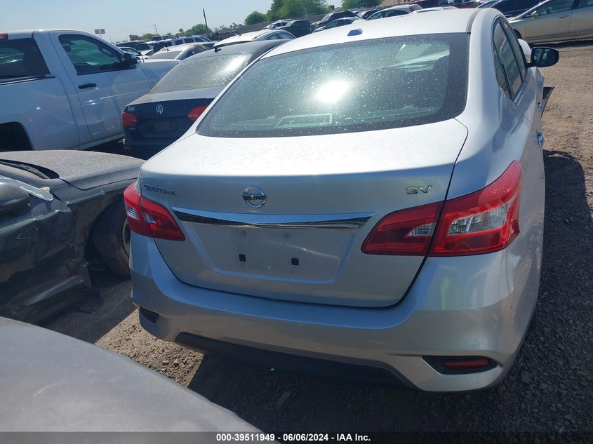 2017 Nissan Sentra Sv VIN: 3N1AB7AP8HL694117 Lot: 39511949