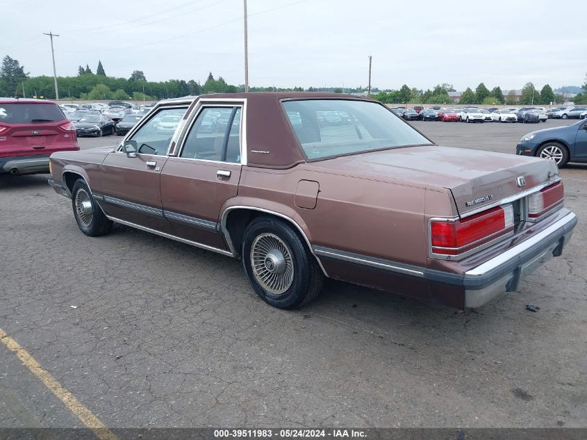 1989 Mercury Grand Marquis Ls VIN: 2MEBM75F8KX670871 Lot: 39511983