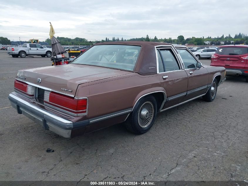 1989 Mercury Grand Marquis Ls VIN: 2MEBM75F8KX670871 Lot: 39511983