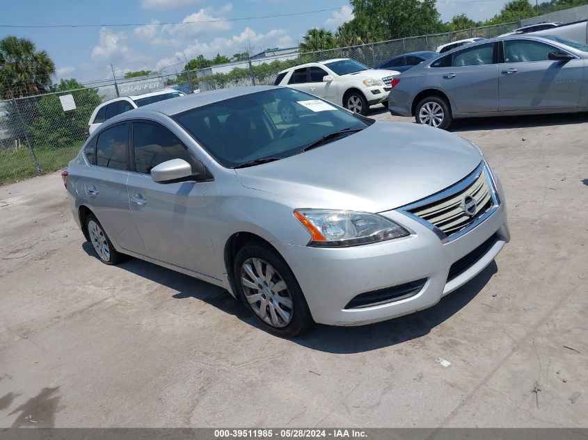 2013 Nissan Sentra Sv VIN: 3N1AB7APXDL724812 Lot: 39511985