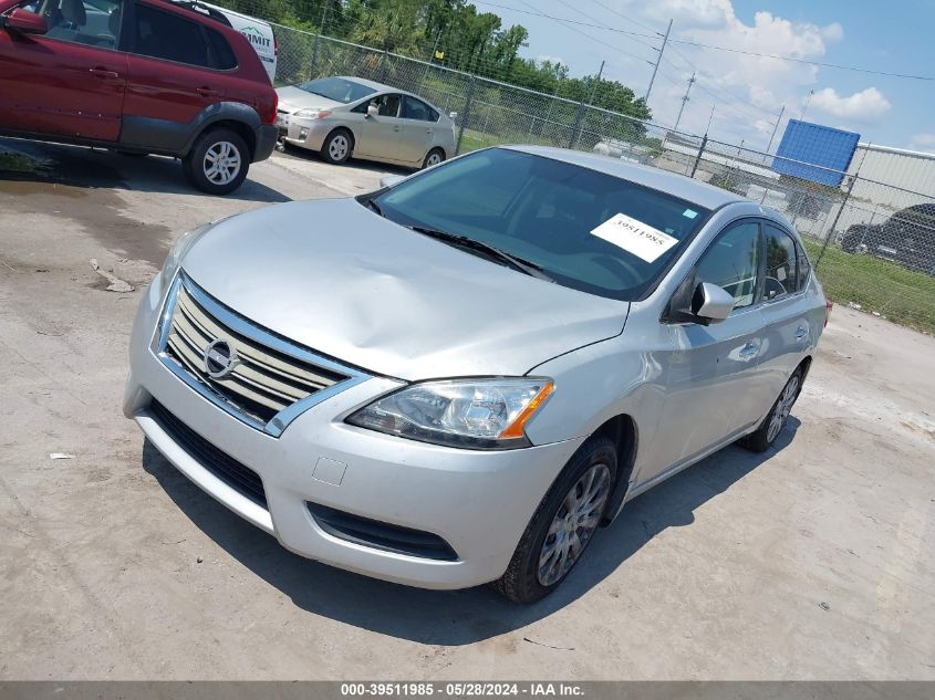 2013 Nissan Sentra Sv VIN: 3N1AB7APXDL724812 Lot: 39511985