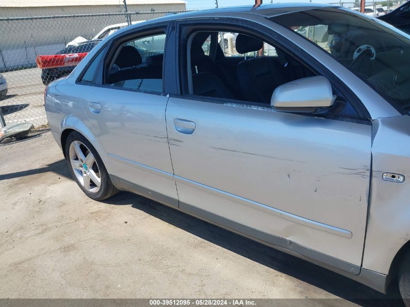 2004 Audi A4 3.0 VIN: WAULT68E44A081878 Lot: 39512095