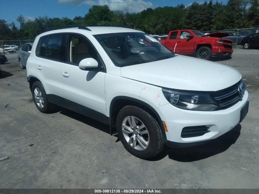 2016 Volkswagen Tiguan S VIN: WVGBV7AX8GW525843 Lot: 39512138