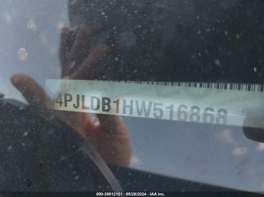 2017 Jeep Cherokee High Altitude Fwd VIN: 1C4PJLDB1HW516868 Lot: 39512151