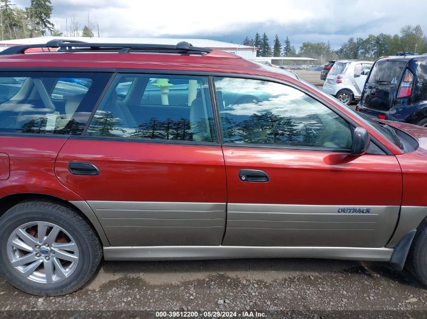 2004 Subaru Outback VIN: 4S3BH675X46623862 Lot: 39512200