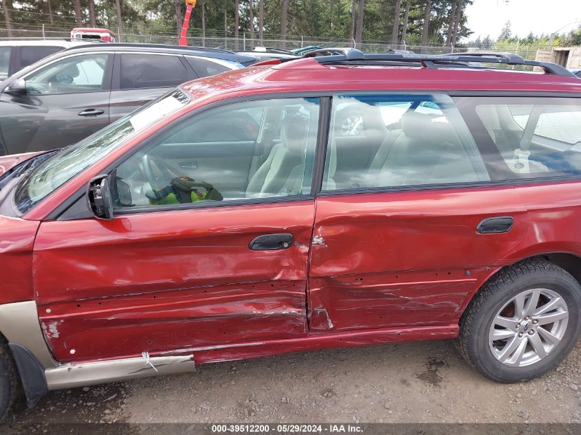 2004 Subaru Outback VIN: 4S3BH675X46623862 Lot: 39512200