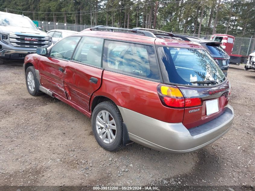 2004 Subaru Outback VIN: 4S3BH675X46623862 Lot: 39512200
