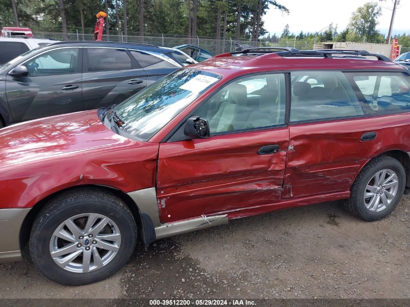 2004 Subaru Outback VIN: 4S3BH675X46623862 Lot: 39512200