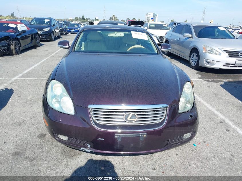 2002 Lexus Sc 430 VIN: JTHFN48Y920016423 Lot: 39512238