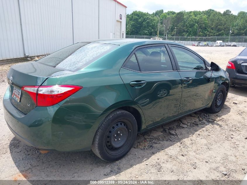 2015 Toyota Corolla Le VIN: 2T1BURHE5FC406081 Lot: 39512359