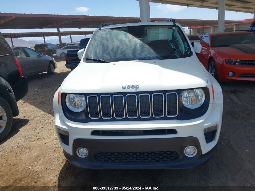 2020 Jeep Renegade Latitude Fwd VIN: ZACNJABBXLPL88714 Lot: 39512739