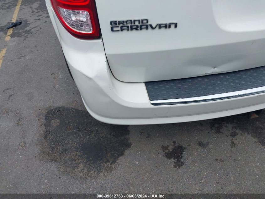2013 Dodge Grand Caravan Se VIN: 2C4RDGBG8DR731642 Lot: 39512753