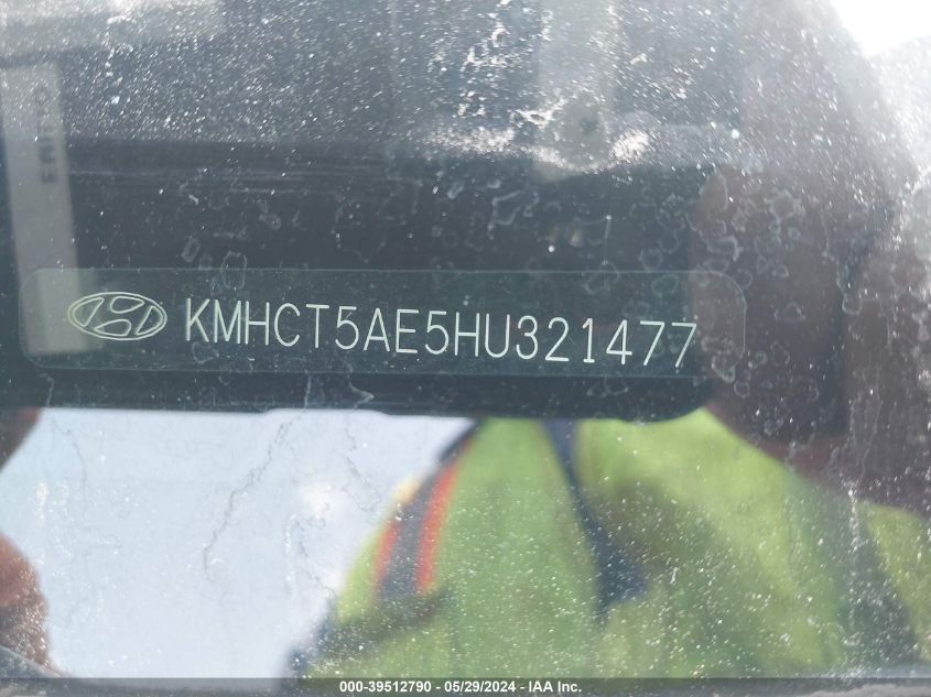 2017 Hyundai Accent Se VIN: KMHCT5AE5HU321477 Lot: 39512790