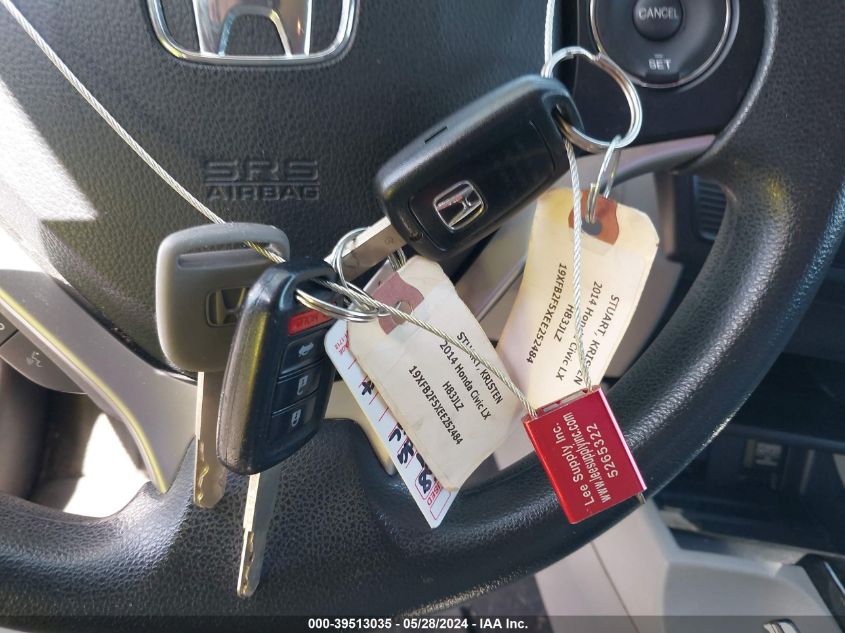2014 Honda Civic Lx VIN: 19XFB2F5XEE252484 Lot: 39513035