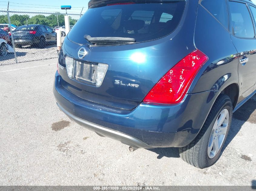 2003 Nissan Murano Sl VIN: JN8AZ08W73W225685 Lot: 39513089