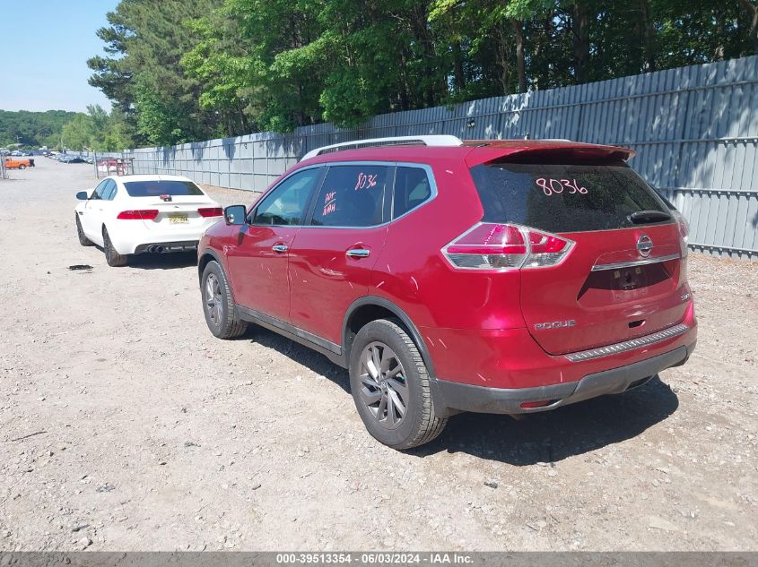 2016 Nissan Rogue Sl VIN: 5N1AT2MV1GC738620 Lot: 39513354