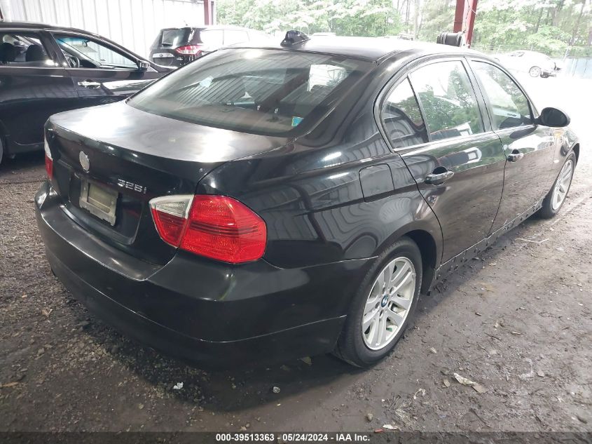 2007 BMW 328I VIN: WBAVA33587KX70017 Lot: 39513363