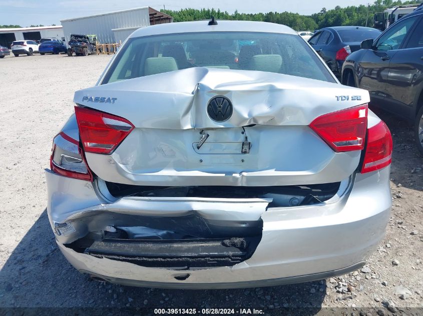 2013 Volkswagen Passat 2.0L Tdi Se VIN: 1VWBN7A3XDC054354 Lot: 39513425