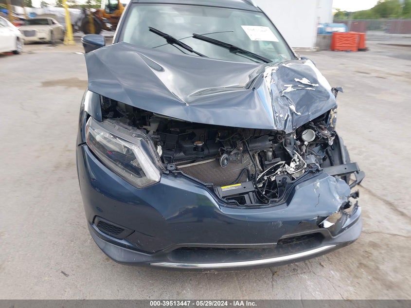 2016 Nissan Rogue Sv VIN: KNMAT2MV2GP722925 Lot: 39513447