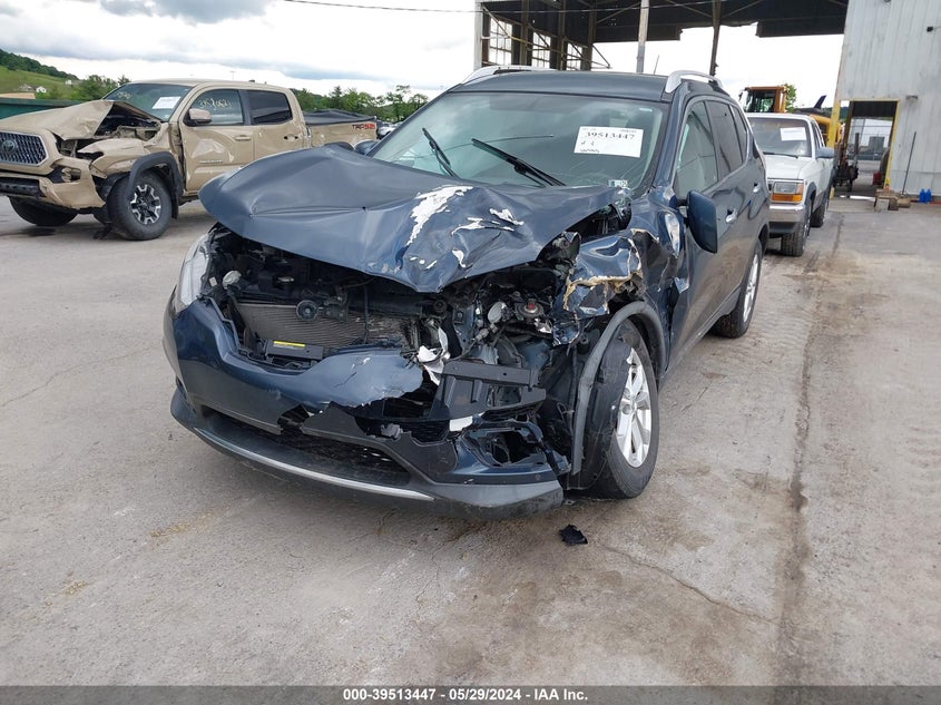 2016 Nissan Rogue Sv VIN: KNMAT2MV2GP722925 Lot: 39513447